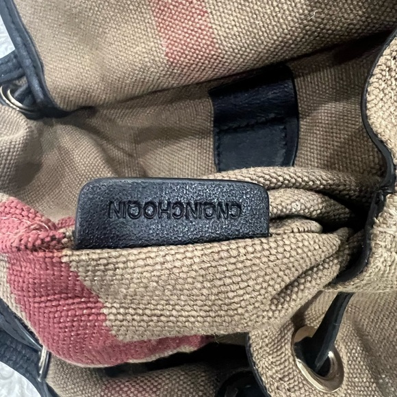 BURBERRY Overdyed Canvas Mega Check Medium Chiltern Backpack